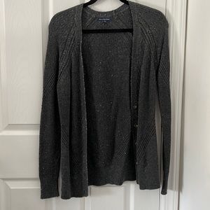 Grey button up cardigan sweater